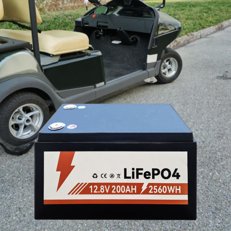 LiFePO4 Battery Pack Manufacturer - Lusen 12.8V Liquid 4-Cell 100/120/135/200Ah Golf Cart Built-in Bluetooth 6000 Cycles