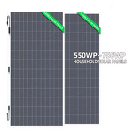 Solar Panel Manufacturer - Lusen HJT Half Cut Bifacial 550W 16.49%-17.52% Efficiency 144 Cells Pure Black Glass Home Power