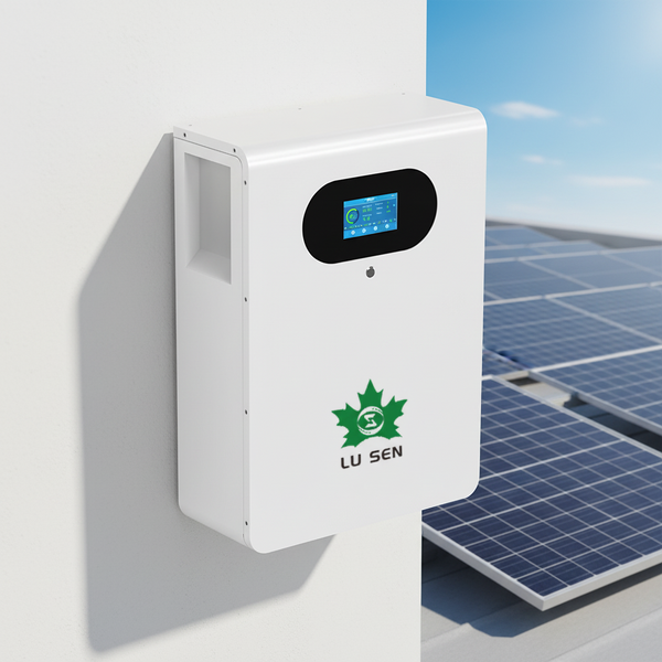 Solar System Manufacturer - Lusen 51.2V Lithium Iron Phosphate Hybrid/Off-Grid Wall-Mounted Battery Smart BMS CAN/Bluetooth/WiFi