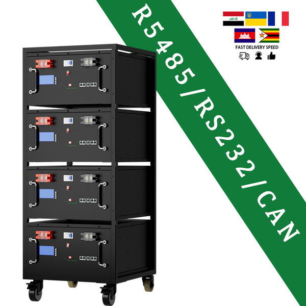 Home Energy Storage Manufacturer - Lusen 51.2V 5KWH-15KWH 200AH 6000-Cycle Hybrid CAN LiFePO4 Solid State BMS Rack-Mount