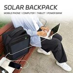 Solar Panel Backpack Manufacturer - Lusen LS-15W Mono PERC with 20L Waterproof 100% Nylon USB/Type-C Dual Output