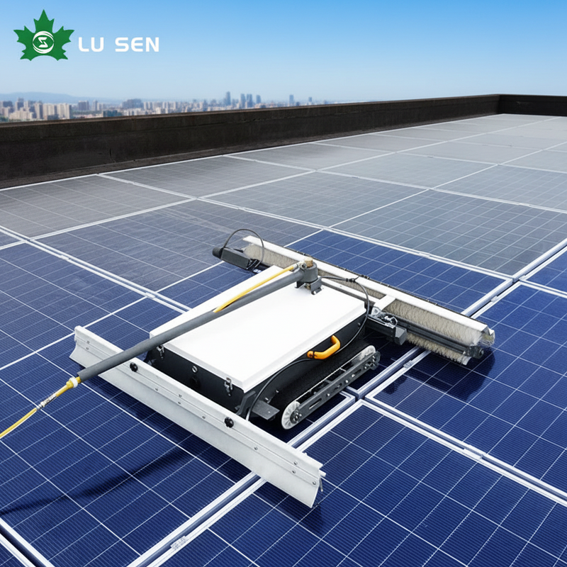 Solar Panel Cleaning Machine Manufacturer - Fully Automatic Wet/Dry Brush Dual-Purpose