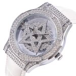 Women's Quartz Watch Manufacturer - 2024 Starry Bling Ladies Leather Band Luxury Diamond Waterproof Analog