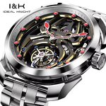 Men's Mechanical Watch Manufacturer - Knight 6802 Custom Logo Skeleton Hollow Miyota Waterproof Tourbillon Automatic
