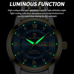 Men's Luxury Watch Manufacturer - BINBOND B7169 Business Fashion Quartz Diamond Clock Automatic Day