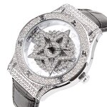 Women's Quartz Watch Manufacturer - 2024 Starry Bling Ladies Leather Band Luxury Diamond Waterproof Analog
