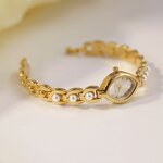 Oval Ladies Watch Manufacturer - BS Bee Sister Hot Sale Quartz Glass Pointer Vintage Elegant Hidden Clasp Pearl