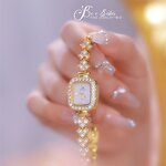 Women's Dress Watch Manufacturer - Bs Bee Sister 1518 With Bracelet Luxury Gold Ladies Wristwatch Female