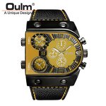 Men's Quartz Watch Manufacturer - Brand New Oulm 9315 Waterproof Wristwatch Luxury Gold Male