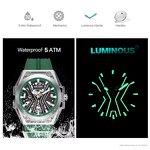 MEGIR 8603 Men's Watch Manufacturer - Mechanical Movement Silicone Strap Waterproof Hollow Luminous