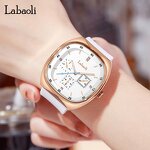 Women's Square Watch Manufacturer - LABAOLI 2024 New Fashion Quartz Large Square Silicone Strap Ladies Gift