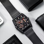 Men's Business Watch Manufacturer - MINI FOCUS 0322G Unique Design Rotating Wheels Dial Waterproof Quartz