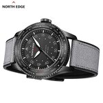 Men's Quartz Watch Manufacturer - NORTH EDGE MACH Solar Power Waterproof 50M Pilot Sports Luminous Environmentally
