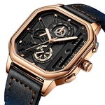 Men's Quartz Watch Manufacturer - 2024 New Design Popular with Genuine Band Chronograph Sport Square Waterproof Luxury