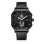 Men's Quartz Watch Manufacturer - 2024 New Design Popular with Genuine Band Chronograph Sport Square Waterproof Luxury
