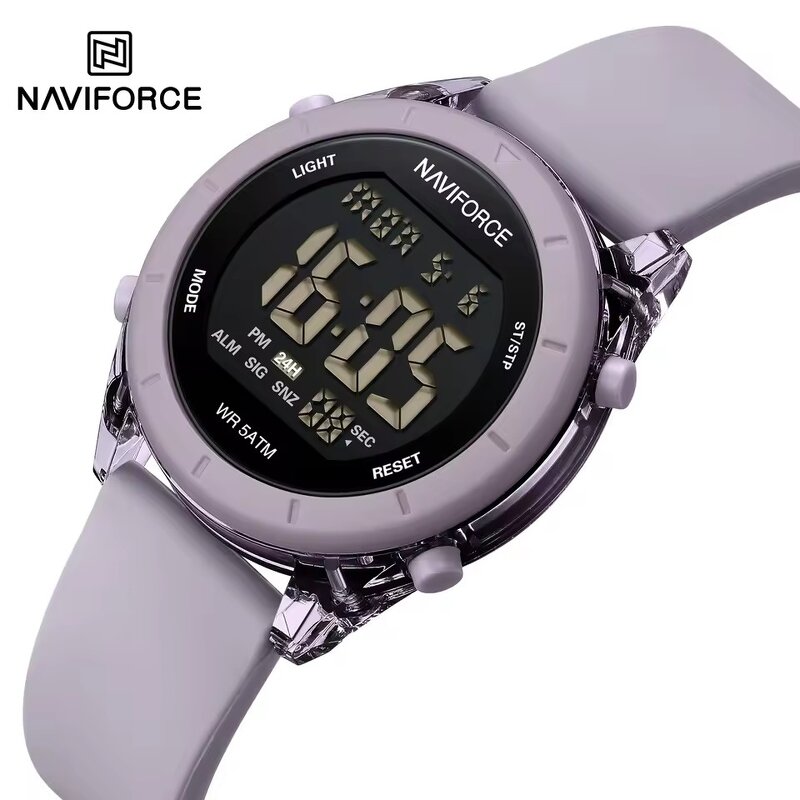 Women's Electronic Watch Manufacturer - NAVIFORCE 7108 Quartz Calendar Luminous Waterproof Silicone Strap Sports Digital