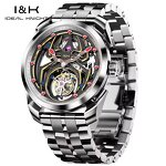 Men's Mechanical Watch Manufacturer - Knight 6802 Custom Logo Skeleton Hollow Miyota Waterproof Tourbillon Automatic