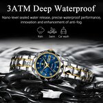 Ladies Dress Watch Manufacturer - POEDAGAR Luminous Waterproof Week Date Stainless Steel Quartz