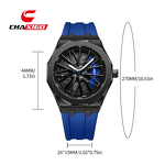 Men's Fashion Watch Manufacturer - CHAXIGO 7277 Quartz Wheel Rotation Design Waterproof Luminous Silicone Strap