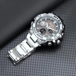 Men's Solar Watch Manufacturer - Solar Energy Endurance Light Kinetic Energy Timer Alarm Clock Rotating Windmill All Steel 2024