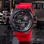 Men's Digital Watch Manufacturer - Wholesale Fashion Plastic Strap Chronograph LED Wristwatch Sports Electronic Gift
