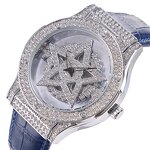 Women's Quartz Watch Manufacturer - 2024 Starry Bling Ladies Leather Band Luxury Diamond Waterproof Analog