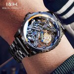 Men's Mechanical Watch Manufacturer - IDEAL KNIGHT 6803 Tourbillon Sapphire Automatic 44MM Stainless Steel Waterproof