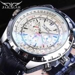 Men's Mechanical Wristwatch Manufacturer - JARAGAR Fully Automatic Multi Functional Business Leather Strap