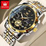 Men's Classic Watch Manufacturer - OLEVS Top Brand Roman Scale Dial Luxury Original Quartz Waterproof Luminous Chronograph