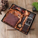 Men's Gift Set Manufacturer - Hot Sale 5pcs/set Creative Combination Suit Business Wallet Belt Glasses Watch Set