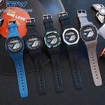 Men's Digital Watch Manufacturer - Fashion Luminous LED with TPU Plastic Band Big Dial Electronic Display Waterproof