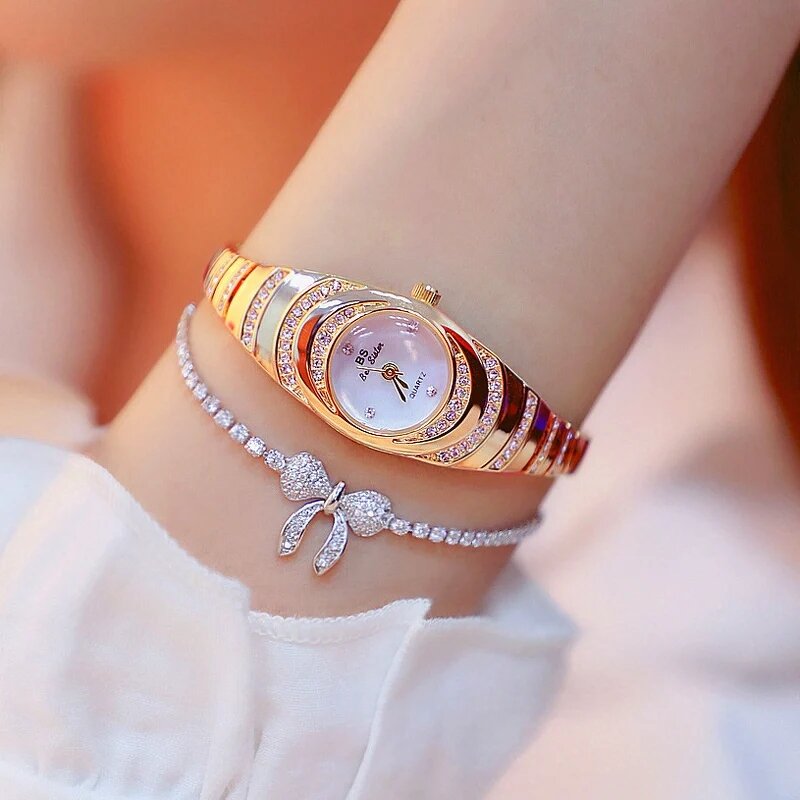 Women's Quartz Watch Manufacturer - Hot Sale BS Bee Sister Small Rose Gold Stainless Steel Fashion Female Wrist Watch