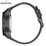 Men's Digital Watch Manufacturer - NORTH EDGE Mars 3 Carbon Fiber Case Waterproof 50M Outdoor Sports World Time LED