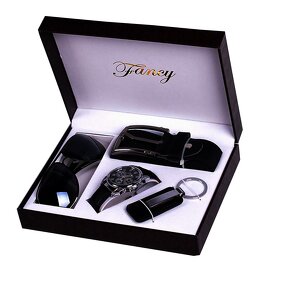 Men's Gift Set Manufacturer - Luxury Set for Men Sunglasses Wallet Belt Key Chain Quartz Wristwatch Roman Present