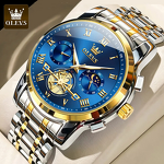 Men's Classic Watch Manufacturer - OLEVS Top Brand Roman Scale Dial Luxury Original Quartz Waterproof Luminous Chronograph