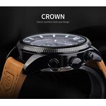 Men's Mechanical Watch Manufacturer - Forsining 382 Brown Genuine Leather Strap Sports Fashion Automatic