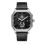 Men's Quartz Watch Manufacturer - 2024 New Design Popular with Genuine Band Chronograph Sport Square Waterproof Luxury