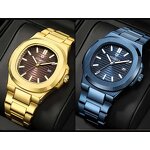 Luxury Men's Watch Manufacturer - HOURSLY Luminous Fashion Waterproof Stainless Steel Quartz Business