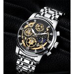 Men's Luxury Watch Manufacturer - VAVA VOOM 2452 Brand Fashion Stainless Steel Hollow Dial Calendar Quartz Business