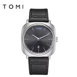 Men's Casual Watch Manufacturer - TOMI Trendy Quartz with Leather Strap Vogue New Modern Hour Clock Funny Sport