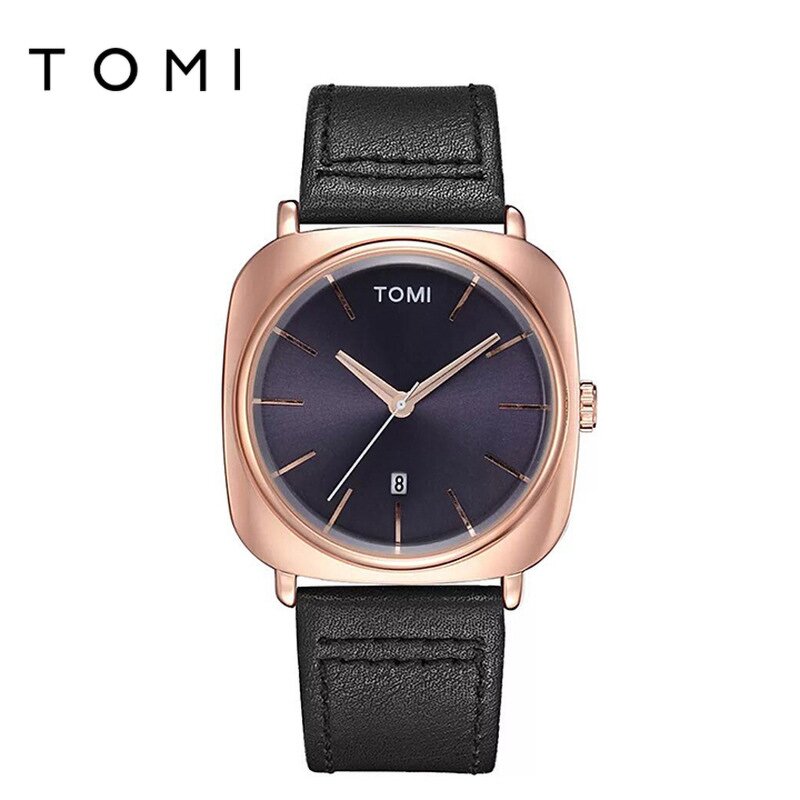 Men's Casual Watch Manufacturer - TOMI Trendy Quartz with Leather Strap Vogue New Modern Hour Clock Funny Sport