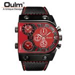 Men's Quartz Watch Manufacturer - Brand New Oulm 9315 Waterproof Wristwatch Luxury Gold Male