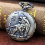 Men's Zodiac Watch Manufacturer - Chinese Zodiac Bronze Pocket Antique 12 Zodiac Retro Three-dimensional Engraving Animal Quartz
