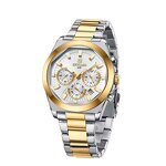 Men's Chronograph Watch Manufacturer - REWARD 81549 Luxury Stainless Steel Rose Quartz Luminous & Waterproof