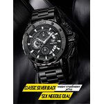 Men's Quartz Watch Manufacturer - NEKTOM Waterproof Steel Strap Fashion Luminous Calendar Sports