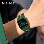 Men's Digital Watch Manufacturer - SANDA LED Light Waterproof Calendar Countdown Electronic Simple Male Clock