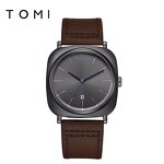 Men's Casual Watch Manufacturer - TOMI Trendy Quartz with Leather Strap Vogue New Modern Hour Clock Funny Sport