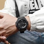 Men's Digital Watch Manufacturer - Wholesale Fashion Plastic Strap Chronograph LED Wristwatch Sports Electronic Gift