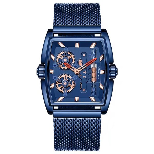 Men's Business Watch Manufacturer - MINI FOCUS 0322G Unique Design Rotating Wheels Dial Waterproof Quartz