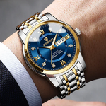 Men's Luxury Watch Manufacturer - BINBOND B7169 Business Fashion Quartz Diamond Clock Automatic Day